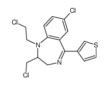7-chloro-1-(β-chloroethyl)-2-chloromethyl-5-(3-thienyl)-2,3-dihydro-1H-1,4-benzodiazepine结构式