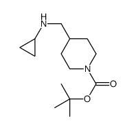 4-[(环丙基氨基)甲基]-1-哌啶甲酸叔丁酯结构式