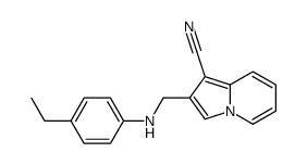2-[(4-ethylanilino)methyl]indolizine-1-carbonitrile结构式