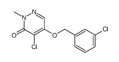 4-chloro-5-[(3-chlorophenyl)methoxy]-2-methylpyridazin-3-one结构式
