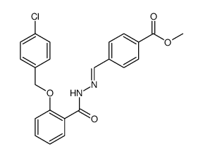Benzoic acid, 2-[(4-chlorophenyl)methoxy]-, 2-[[4-(methoxycarbonyl)phenyl]methylene]hydrazide结构式