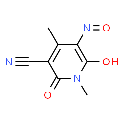 3-Pyridinecarbonitrile,1,2-dihydro-6-hydroxy-1,4-dimethyl-5-nitroso-2-oxo- picture