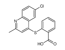 2-(6-chloro-2-methylquinolin-4-yl)sulfanylbenzoic acid结构式