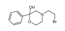 4-(2-bromoethyl)-2-phenylmorpholin-2-ol结构式