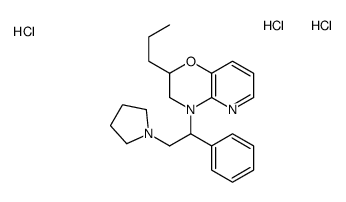 4-(1-phenyl-2-pyrrolidin-1-ylethyl)-2-propyl-2,3-dihydropyrido[3,2-b][1,4]oxazine,trihydrochloride Structure