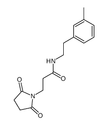 3-(2,5-dioxopyrrolidin-1-yl)-N-(3-methylphenethyl)propanamide结构式