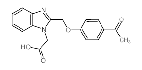 (2-[(4-ACETYLPHENOXY)METHYL]-1H-BENZIMIDAZOL-1-YL)ACETIC ACID structure