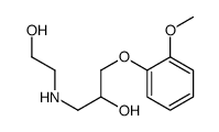 1-(2-hydroxyethylamino)-3-(2-methoxyphenoxy)propan-2-ol结构式