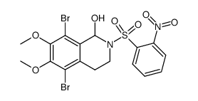 5,8-dibromo-2-(o-nitrobenzenesulfonyl)-1,2,3,4-tetrahydro-6,7-dimethoxy-1-hydroxyisoquinoline Structure