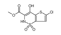 2H-Thieno[2,3-e]-1,2-thiazine-3-carboxylic acid, 6-chloro-4-hydroxy-, methyl ester, 1,1-dioxide Structure