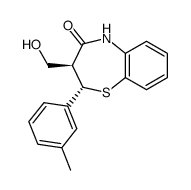 (2S,3S)-3-Hydroxymethyl-2-m-tolyl-2,3-dihydro-5H-benzo[b][1,4]thiazepin-4-one Structure