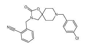 [82] 2-[8-(4-chlorobenzyl)-2-oxo-1-oxa-3,8-diazaspiro[4.5]dec-3-ylmethyl]benzonitrile结构式