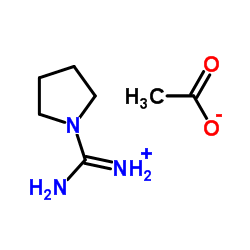 Imino(1-pyrrolidinyl)methanaminium acetate structure