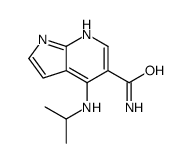 4-(propan-2-ylamino)-1H-pyrrolo[2,3-b]pyridine-5-carboxamide结构式