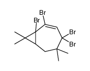 4,4,6,7-tetrabromo-3,3,8,8-tetramethylbicyclo[5.1.0]oct-5-ene结构式