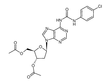 N6-(N-p-chlorophenyl-carbamoyl)-3',5'-di-O-acetyl-2'-deoxyadenosine Structure