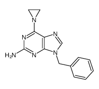 9H-Purine, 2-amino-6-aziridinyl-9-benzyl- structure