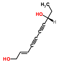 (2E,8R)-2-Decene-4,6-diyne-1,8-diol Structure