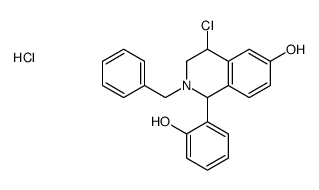 2-benzyl-4-chloro-1-(2-hydroxyphenyl)-1,2,3,4-tetrahydroisoquinolin-2-ium-6-ol,chloride Structure