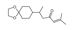 2-methyl-6-(1,4-dioxaspiro[4.5]decan-8-yl)hept-2-en-4-one结构式