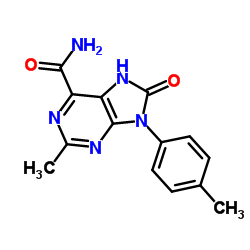 2-Methyl-9-(4-methylphenyl)-8-oxo-8,9-dihydro-7H-purine-6-carboxamide结构式