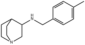 N-[(4-甲基苯基)甲基]-1-氮杂双环[2.2.2]辛烷-3-胺结构式