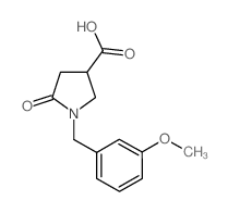 1-(3-METHOXYBENZYL)-5-OXOPYRROLIDINE-3-CARBOXYLICACID Structure