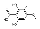 2,6-Dihydroxy-4-methoxy-3-methyl-benzoesaeure Structure