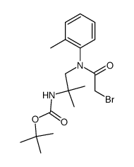 {2-[(2-bromoacetyl)-(2-methylphenyl)amino]-1,1-dimethylethyl}carbamic acid t-butyl ester Structure