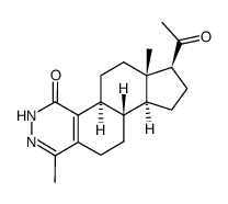 4-methyl-2,3-diaza-19-nor-pregna-3,5(10)-diene-1,20-dione Structure