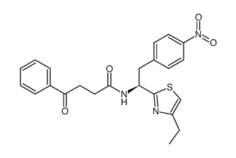(S)-N-[1-(4-ethylthiazol-2-yl)-2-(4-nitrophenyl)ethyl]-4-oxo-4-phenylbutanamide结构式