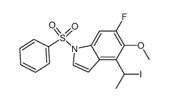 6-fluoro-4-(1-iodoethyl)-5-methoxy-1-(phenylsulfonyl)-1H-indole Structure