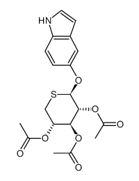 1H-indol-5-yl 2,3,4-tri-O-acetyl-5-thio-β-D-xylopyranoside Structure