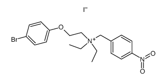 [2-(4-Bromo-phenoxy)-ethyl]-diethyl-(4-nitro-benzyl)-ammonium; iodide结构式