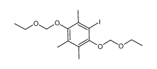 2-iodo-3,5,6-trimethylhydroquinone-1,4-bis(ethoxymethyl) ether结构式