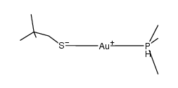 (trimethylphosphane)gold(I) neopentylthiolate Structure