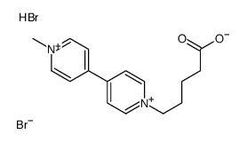 5-[4-(1-methylpyridin-1-ium-4-yl)pyridin-1-ium-1-yl]pentanoic acid,dibromide Structure