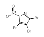 1H-吡唑, 3,4,5-三溴-1-硝基-结构式