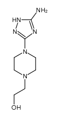 2-(4-(5-amino-1H-1,2,4-triazol-3-yl)piperazin-1-yl)ethanol结构式