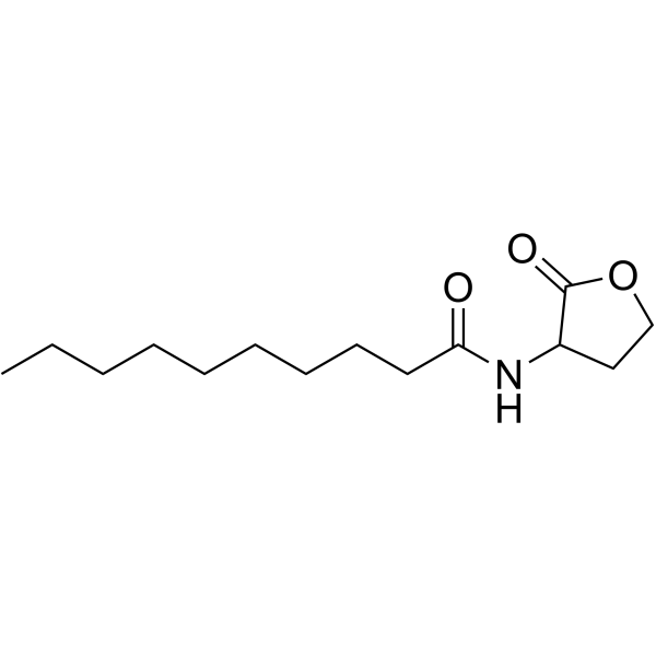 N-(2-氧亚基四氢呋喃-3-基)癸酰胺结构式