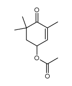 (+/-)-4-acetoxy-2,6,6-trimethyl-2-cyclohexenone结构式