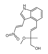 2-methoxy-2-methyl-4-[3-(2-nitroethenyl)-1H-indol-4-yl]but-3-en-1-ol Structure