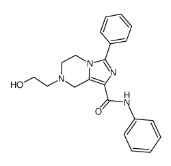 7-(2-hydroxyethyl)-N,3-diphenyl-5,6,7,8-tetrahydroimidazo[1,5-a]pyrazine-1-carboxamide结构式