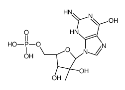 [(2R,3R,4R,5R)-5-(2-amino-6-oxo-3H-purin-9-yl)-3,4-dihydroxy-4-methyloxolan-2-yl]methyl dihydrogen phosphate结构式