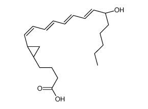 5,6-methano-15-hydroxy-7,9,11,13-eicosatetraenoic acid structure