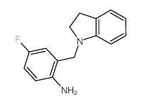 2-(2,3-Dihydro-1H-indol-1-ylmethyl)-4-fluorophenylamine结构式