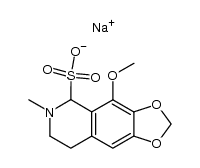 4-methoxy-6-methyl-5,6,7,8-tetrahydro-[1,3]dioxolo[4,5-g]isoquinoline-5-sulfonic acid , sodium-salt Structure