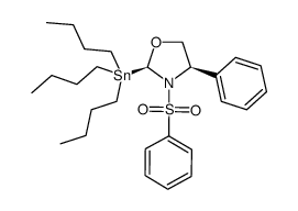 (2R,4R)-4-phenyl-3-(benzenesulfonyl)-2-(tributylstannyl)-1,3-oxazolidine结构式