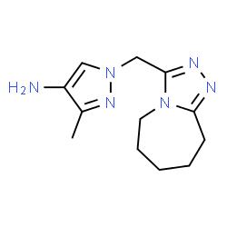 3-Methyl-1-(6,7,8,9-tetrahydro-5H-[1,2,4]triazolo-[4,3-a]azepin-3-ylmethyl)-1H-pyrazol-4-amine结构式