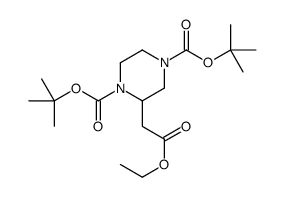 Bis(2-methyl-2-propanyl) 2-(2-ethoxy-2-oxoethyl)-1,4-piperazinedi carboxylate结构式